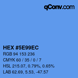 Color code: HEX #5E99EC | qconv.com