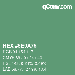 Código de color: HEX #5E9A75 | qconv.com