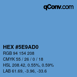 Color code: HEX #5E9AD0 | qconv.com