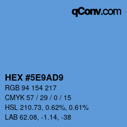 Color code: HEX #5E9AD9 | qconv.com