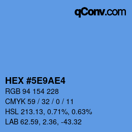 Color code: HEX #5E9AE4 | qconv.com