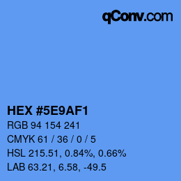 Color code: HEX #5E9AF1 | qconv.com