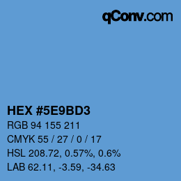 Color code: HEX #5E9BD3 | qconv.com