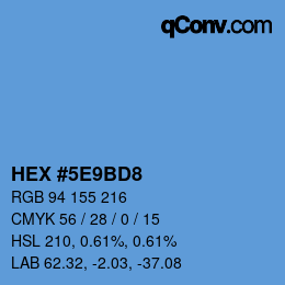 Color code: HEX #5E9BD8 | qconv.com