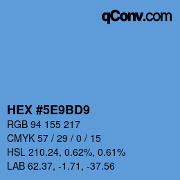 Color code: HEX #5E9BD9 | qconv.com