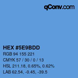 Color code: HEX #5E9BDD | qconv.com