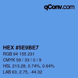Color code: HEX #5E9BE7 | qconv.com