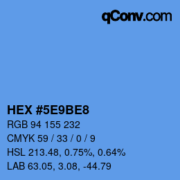 Color code: HEX #5E9BE8 | qconv.com