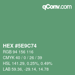 Código de color: HEX #5E9C74 | qconv.com