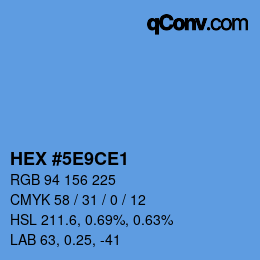 Color code: HEX #5E9CE1 | qconv.com