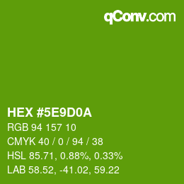Color code: HEX #5E9D0A | qconv.com