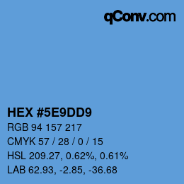 Color code: HEX #5E9DD9 | qconv.com