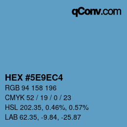 Color code: HEX #5E9EC4 | qconv.com