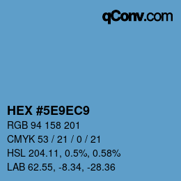 Color code: HEX #5E9EC9 | qconv.com