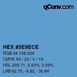 Color code: HEX #5E9ECE | qconv.com