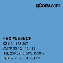 Color code: HEX #5E9ECF | qconv.com