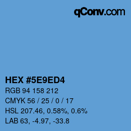 Color code: HEX #5E9ED4 | qconv.com