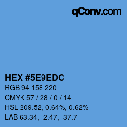 Color code: HEX #5E9EDC | qconv.com