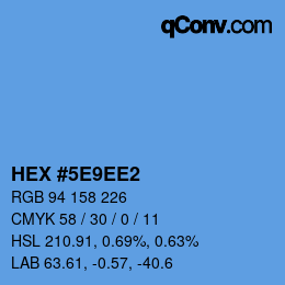 Color code: HEX #5E9EE2 | qconv.com