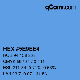 Color code: HEX #5E9EE4 | qconv.com