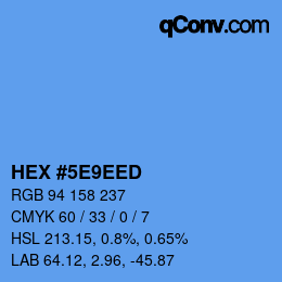 Color code: HEX #5E9EED | qconv.com