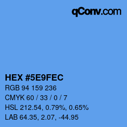 Color code: HEX #5E9FEC | qconv.com