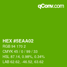 Color code: HEX #5EAA02 | qconv.com