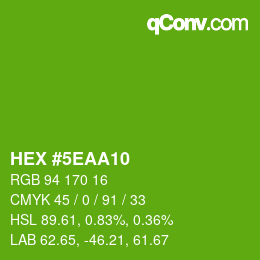 Color code: HEX #5EAA10 | qconv.com