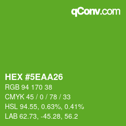 Color code: HEX #5EAA26 | qconv.com