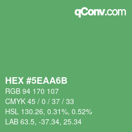 Código de color: HEX #5EAA6B | qconv.com