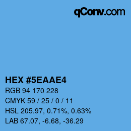 Color code: HEX #5EAAE4 | qconv.com