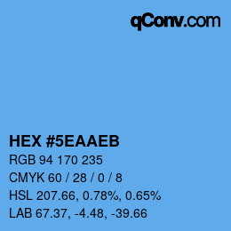 Color code: HEX #5EAAEB | qconv.com