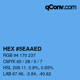 Color code: HEX #5EAAED | qconv.com