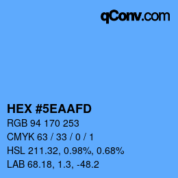 Color code: HEX #5EAAFD | qconv.com