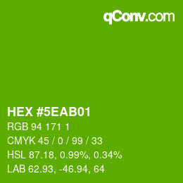Color code: HEX #5EAB01 | qconv.com