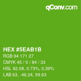 Color code: HEX #5EAB1B | qconv.com