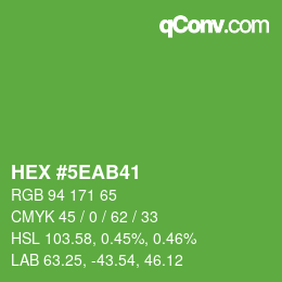Color code: HEX #5EAB41 | qconv.com