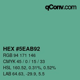 Color code: HEX #5EAB92 | qconv.com