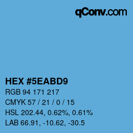 Color code: HEX #5EABD9 | qconv.com