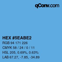 Color code: HEX #5EABE2 | qconv.com