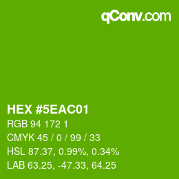 Color code: HEX #5EAC01 | qconv.com