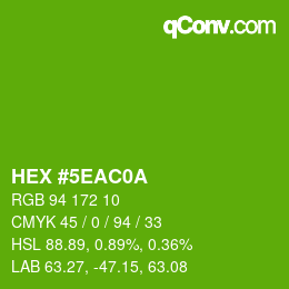 Color code: HEX #5EAC0A | qconv.com