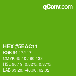 Color code: HEX #5EAC11 | qconv.com