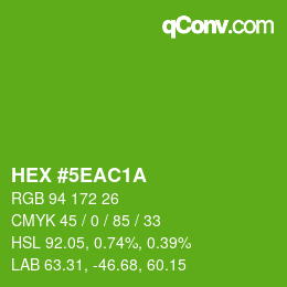Color code: HEX #5EAC1A | qconv.com