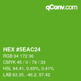 Color code: HEX #5EAC24 | qconv.com