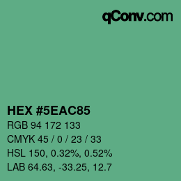 Color code: HEX #5EAC85 | qconv.com