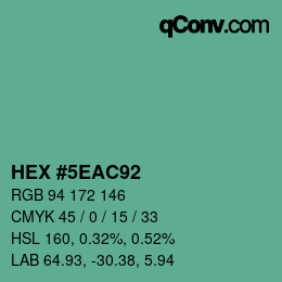 Color code: HEX #5EAC92 | qconv.com