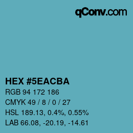 Color code: HEX #5EACBA | qconv.com