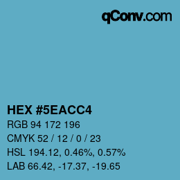 Color code: HEX #5EACC4 | qconv.com