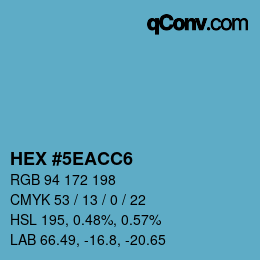 Color code: HEX #5EACC6 | qconv.com